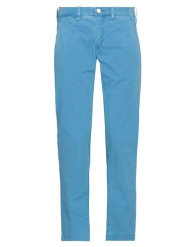Shop Jacob Cohёn Man Pants Azure Size 31 Cotton, Elastane In Blue