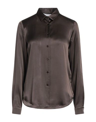 Shop Caractere Caractère Woman Shirt Dark Brown Size 10 Acetate, Silk