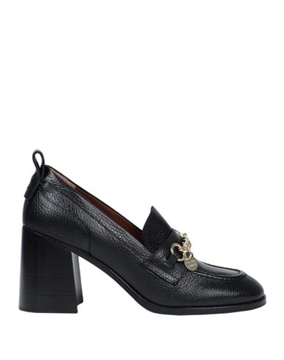 Shop See By Chloé Woman Loafers Black Size 6 Calfskin