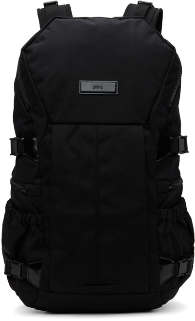 Shop Juunj Black Zip Pocket Backpack In 5 Black