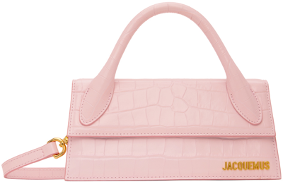 Shop Jacquemus Pink Le Chouchou 'le Chiquito Long' Bag In 405 Pale Pink