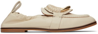 Shop See By Chloé Off-white Hana Loafers In 139 Ivory