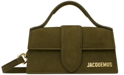 Shop Jacquemus Khaki Le Chouchou 'le Bambino' Bag In 580 Dark Khaki