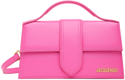 Shop Jacquemus Pink Le Papier 'le Grand Bambino' Bag In 434 Neon Pink