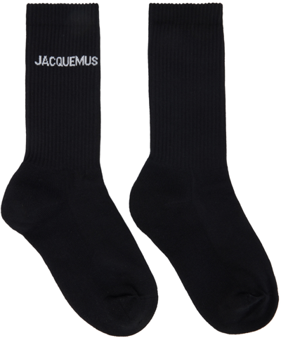 Shop Jacquemus Black Le Papier 'les Chaussettes ' Socks In 990 Black