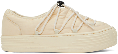 Shop Palm Angels Off-white Snow Puffed Sneakers In Cream Cream