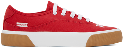 Shop Palm Angels Red Skaters Sneakers In Red White