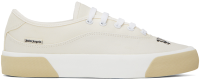 Shop Palm Angels Off-white Skaters Sneakers In Cream White