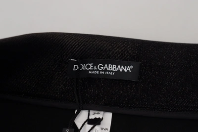 Shop Dolce & Gabbana Black Washed Cotton Skinny Denim Women's Jeans