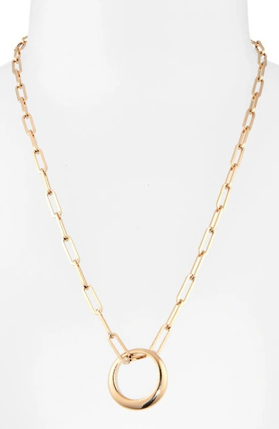 Shop Isabel Marant Ring Pendant Necklace In Dore