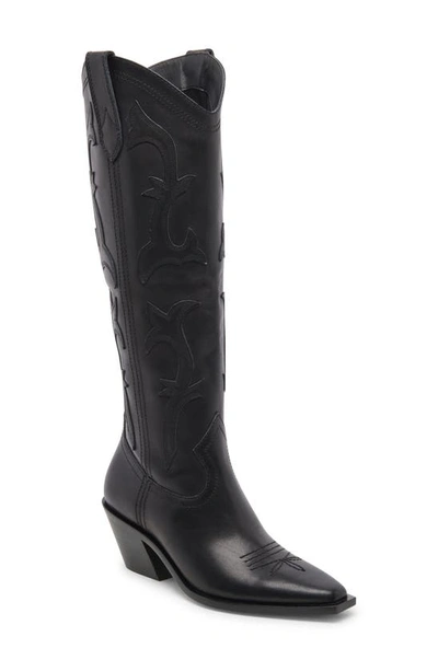 Shop Dolce Vita Samare Western Boot In Black Leather