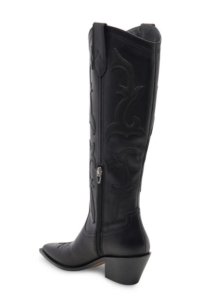 Shop Dolce Vita Samare Western Boot In Black Leather