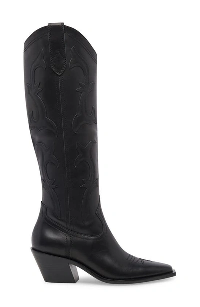 Shop Dolce Vita Samare Western Boot In Black Leather
