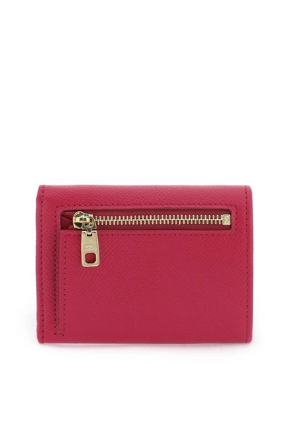 Shop Dolce & Gabbana French Flap Wallet In Pink