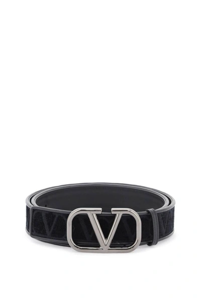 Shop Valentino Garavani 'toile Iconographe' Belt In Black