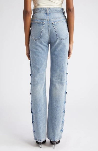 Shop Khaite Danielle Studded Straight Leg Jeans In Canton