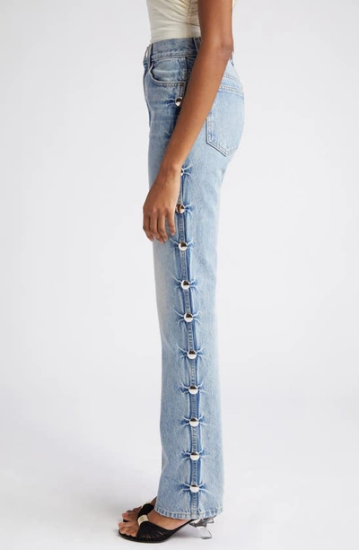 Shop Khaite Danielle Studded Straight Leg Jeans In Canton