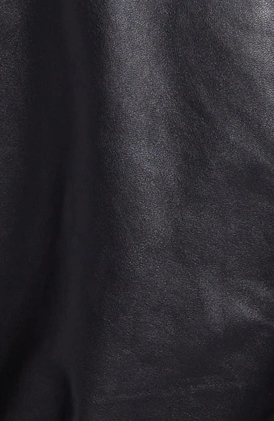 Dolce & Gabbana Logo Plaque Leather Hooded Blouson Jacket In Black