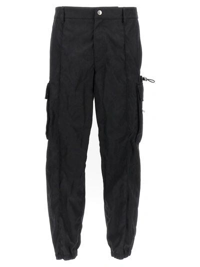 Shop Versace Barocco Pants Black