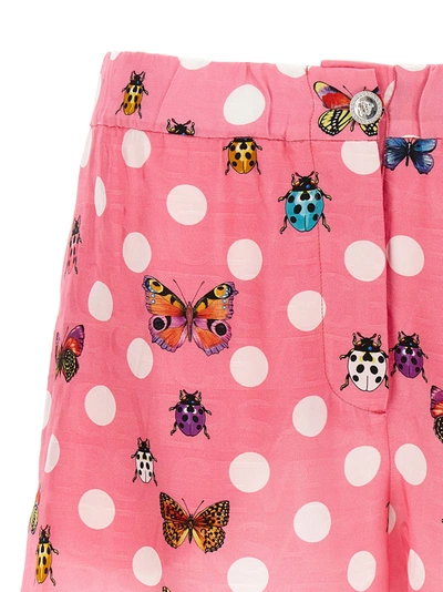 Shop Versace Heritage Butterflies & Ladybugs Polka Dot Bermuda, Short Pink