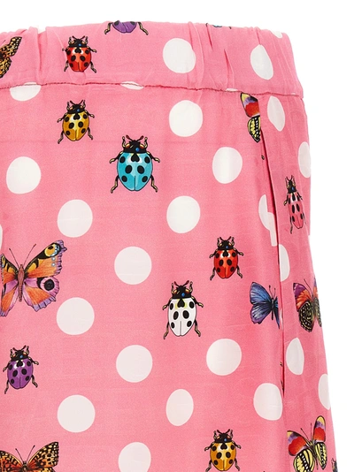 Shop Versace Heritage Butterflies & Ladybugs Polka Dot Bermuda, Short Pink