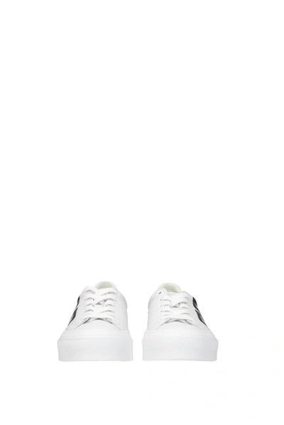 Shop Givenchy Sneakers City Sport Leather Black In White