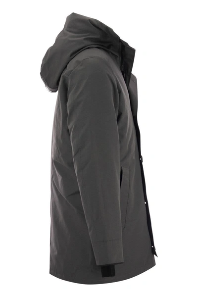 Shop Canada Goose Chateau - Hooded Parka In Grey