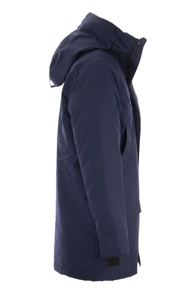 Shop Canada Goose Langford - Hooded Parka In Navy