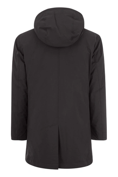 Shop Woolrich 3-in-1 Hooded Jacket In Black