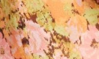 Open Edit Ruffle Sleeveless Crop Top In Orange Multi Meadow Floral