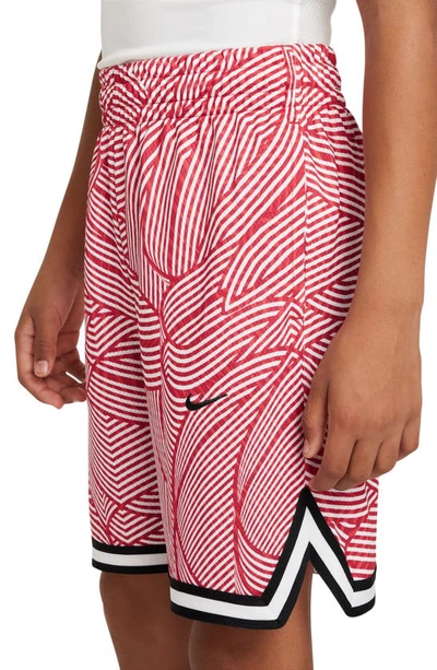 Shop Nike Kids' Dri-fit Dna Athletic Shorts In University Red/ Black