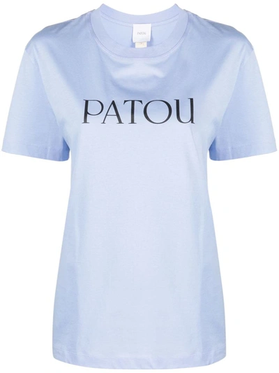 Shop Patou T-shirt Logo Clothing In Blue
