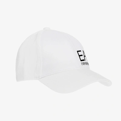 Ea7 Kids Emporio Armani Boys White Cotton Logo Cap ModeSens