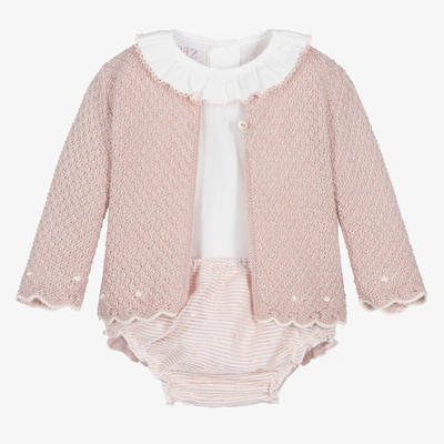 Shop Paz Rodriguez Baby Girls Pink Shorts Set