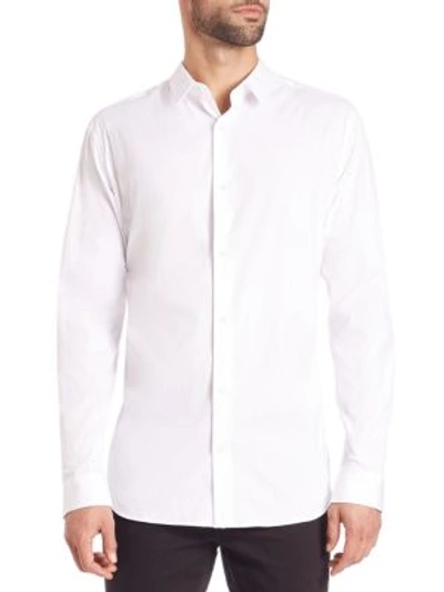Vince Casual Melrose Long-sleeve Cotton Shirt In White