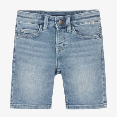 Shop Mayoral Boys Light Blue Denim Shorts