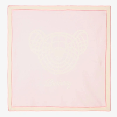 Shop Burberry Pink Thomas Bear Baby Blanket (90cm)