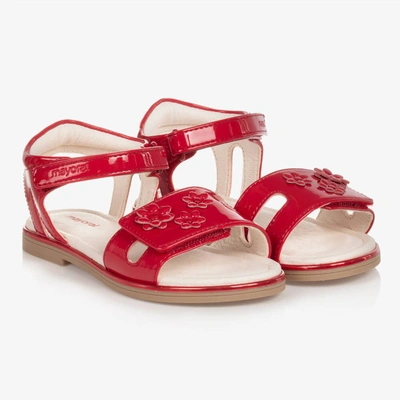 Shop Mayoral Girls Red Patent Velcro Sandals