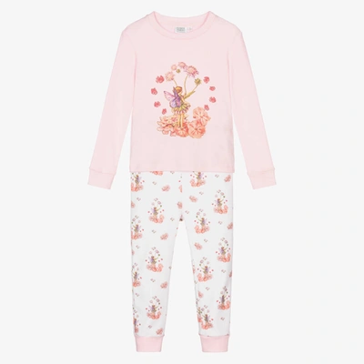 Flower Fairies By Childrensalon Kids'  Girls Pink & White Cotton Pyjamas