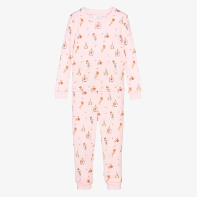 Shop Peter Rabbit By Childrensalon Girls Pink Cotton Jersey Pyjamas