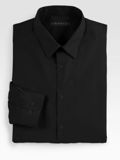 Shop Theory Slim-fit Dover Sword Dress Shirt In Black