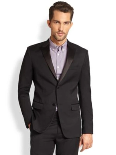 Shop Theory Wellar Hamburg Tuxedo Jacket In Black