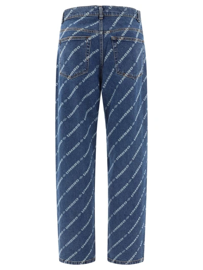 Shop Umbro "lasered Logo" Jeans In Blue