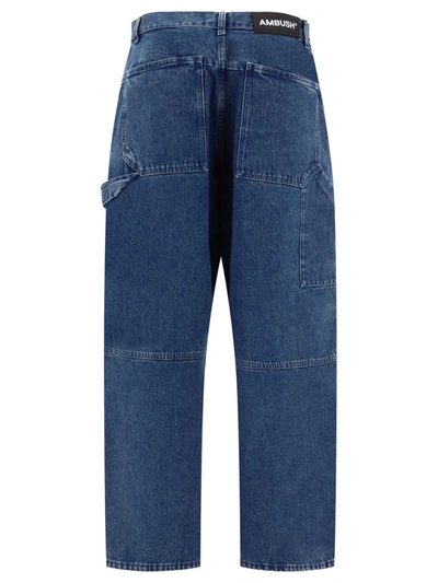 Shop Ambush "pockets Cargo" Jeans In Blue