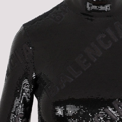 Shop Balenciaga Turtleneck Dress In Black