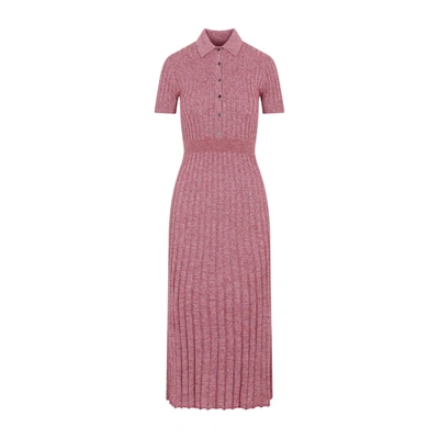 Shop Gabriela Hearst Avant Dress In Pink &amp; Purple