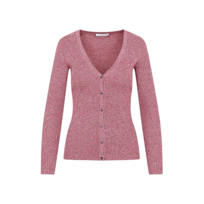 Shop Gabriela Hearst Sayra Cardigan Sweater In Pink &amp; Purple