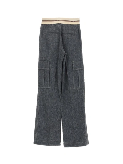 Shop Helmut Lang Trousers In Indigo