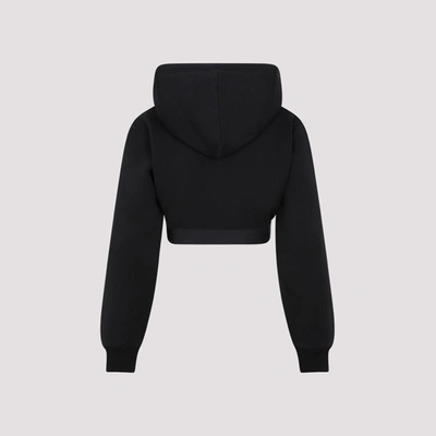 Shop Prada Cotton Hoodie Sweatshirt In Black