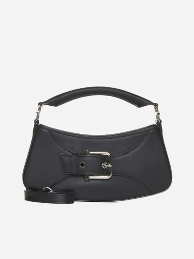 Shop Osoi Belted Brocle Small Leather Bag In Black